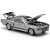 Shelby Mustang GT500 Gray Metallic with Black Stripes 1/64 Diecast Model Car by Pop Race - 4 of 4