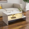 Architectural-Shape Coffee Table with Open Storage - 2 of 4