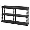 FURNIinspire Console Tables Narrow Console Table Entryway Table, Entryway Console Table Sofa Table with Tier Open Storage, Black, 14.96"*59.8"*34.84" - 4 of 4