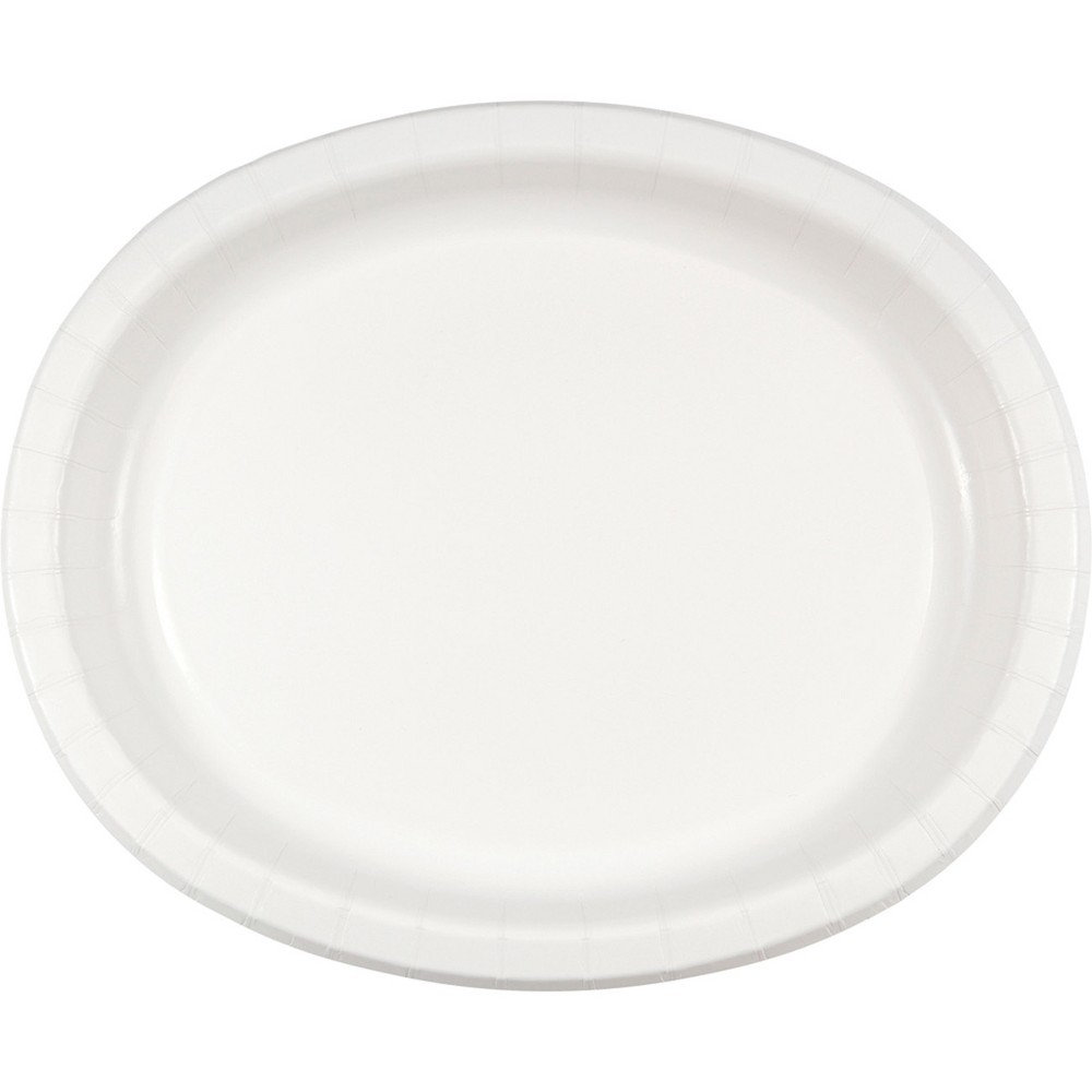 Photos - Other tableware 24ct White Oval Plates White