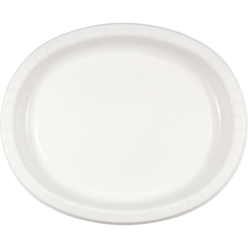 24ct White Oval Plates White, 1 of 3