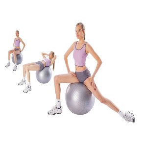 Amber Fight Gear ISO Ball – Anti-burst fitness ball for core strength, balance, yoga, Pilates & therapy. Ideal for home & gym workouts. - 1 of 1
