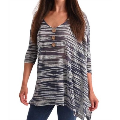 Women's 3/4 Sleeve V-Neck Tunic - ANGEL