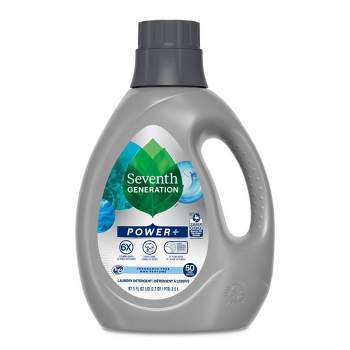 Seventh Generation Power Plus Liquid Laundry Detergent Soap - Unscented - 50 Loads/87.5 fl oz