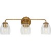 Progress Lighting Quillan 3-Light Vanity Light, Gold Ombre, Elliptical Glass Shades - 4 of 4