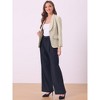 Allegra K Women's Work Office Shawl Lapel Long Sleeve Pockets Blazers - 4 of 4