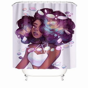 Lollipop Girl Shower Curtains for Bathroom Waterproof Fabric Bath Curtain Durable Soft Stylish Bathroom Decor 72x72 Inch - 1 of 1