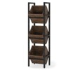 SEVOBAL Racks Multi-Purpose Compact Corner Organizer 3 Tier Vertical Basket Stand Multipurpose Displa for Rooms, Black, 14.57"*11.81"*51.18" - 2 of 4
