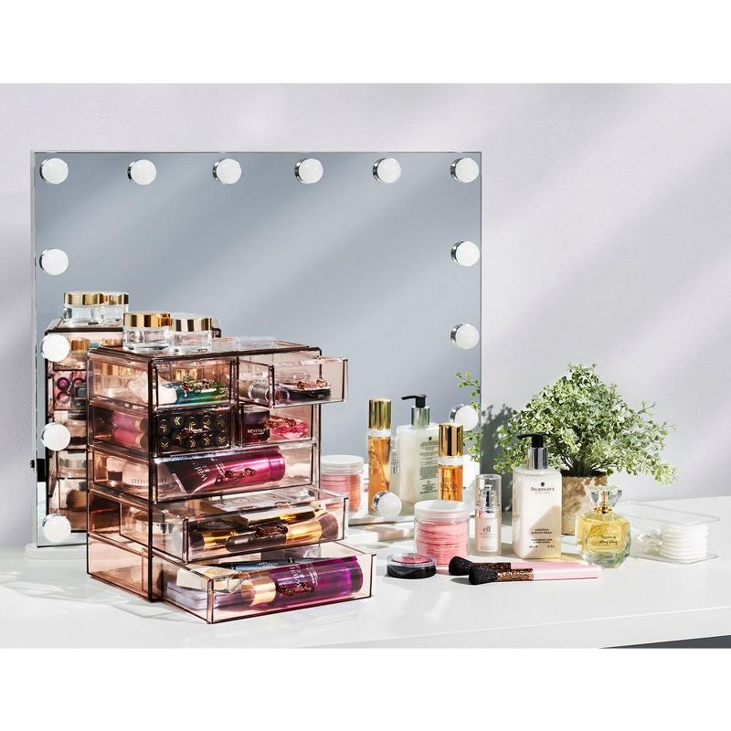 Sorbus Acrylic Makeup Organizer Case - Big Clear Makeup Organizer for Vanity, Bathroom, College Dorm, Closet, Desk, 4 of 9