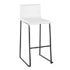 Set of 2 Mara Upholstered Barstools White/Black - Lumisource: Faux Leather, Steel Base, Fixed Height - 2 of 4