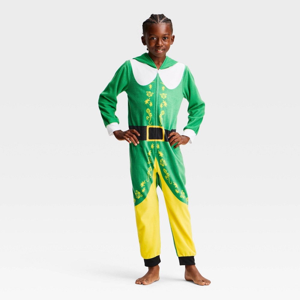 Boys' Elf Holiday Pajama Union Suit - Green S