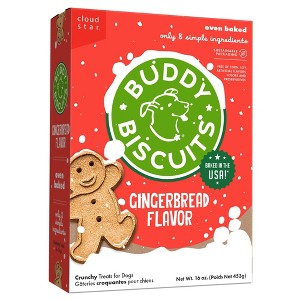Buddy Biscuits Gingerbread Flavor Holiday Dog Treats - 16oz - 1 of 4