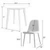 Norman+Oslo 5 Piece Small Round Table With Chairs,Home Kitchen Round Dining Table with Thick Tabletop and 4 Upholstered Armless Chairs-Maison Boucle - 3 of 4