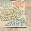 Mia Floating Medallion Patio Rug Beige/Blue - 3 of 4