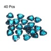 Unique Bargains Craft Embellishments Acrylic Heart Rhinestone Flat Back Gems 40 Pcs - 3 of 4