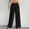 Coolmee Women's Elastic Waist Drawstring Casual Pants Straight Leg Lightweight Joggers Pants - 2 of 4