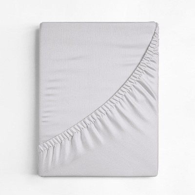 CGK Linens - 100% Cotton 400 TC Fitted Sheet Only - Extra Deep Pocket for 18"-24" Mattresses - Twin - Light Blue