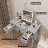Accent Vanity Table Modern with Flip-Top Mirror and Hidden Organizer for Bedroom or Home Office 33" Wide - 3irtyhousy - 3 of 4