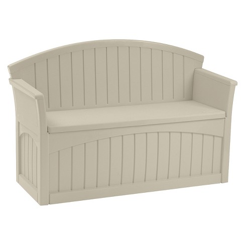 Outdoor storage store bench target