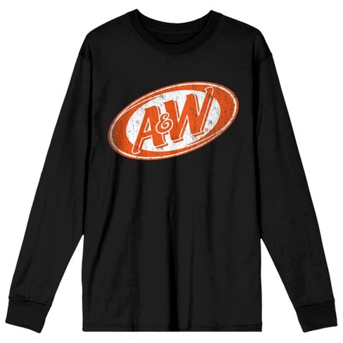 A&w Logo Women's Black Long Sleeve Shirt-large : Target