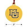 Marquette University Secondary Logo Aluminum Holiday Christmas Tree Ornament - 3 of 4