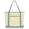 Dalix Owl Tote Shoulder Bag Natural Cotton Canvas - 2 of 4