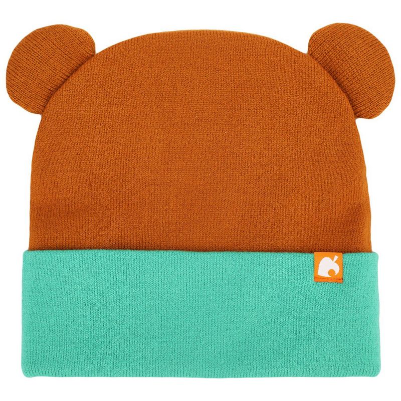 Animal Crossing Tom Nook Big Face Knit Beanie, 2 of 3