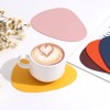 Unique Bargains Irregular PVC Leather Waterproof Anti-slip Home Decor Coasters 4 Pcs - 3 of 4