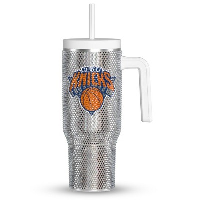 NBA Officially Licensed 40oz Bling Voyager Stainless Steel Tumbler with Rhinestones in a Limited Edition Gift Box
