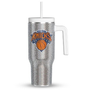 NBA Officially Licensed 40oz Bling Voyager Stainless Steel Tumbler with Rhinestones in a Limited Edition Gift Box - 1 of 4