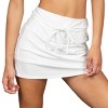 LECHERY Women's Lustrous High-waist Skort With Drawstring - 2 of 4