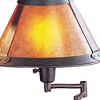 HomeRoots 18" Gray Metal Candlestick Table Lamp With Amber Empire Shade - 4 of 4
