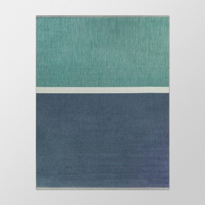 7'x10' Preppy Blocks Outdoor Rug Blue - Project 62™