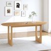 PexFix 79" x 33.5" Natura Solid Wood Dining Table Oval Kitchen Tables with Arched Legs Modern for Dining Room - 3 of 4