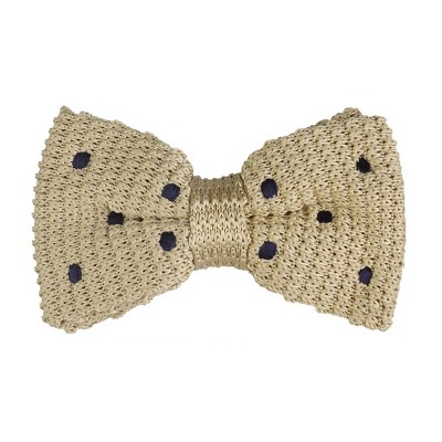 INSPIRE CHIC Men's Knitted Polka Dots Adjustable Bow Tie