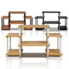 Furinno Simple Design TV Stand for TV's up to 30" Media Center Console Table w/ Open Reversible Shelf No Tools Entertainment Center,Beech/White - 3 of 4