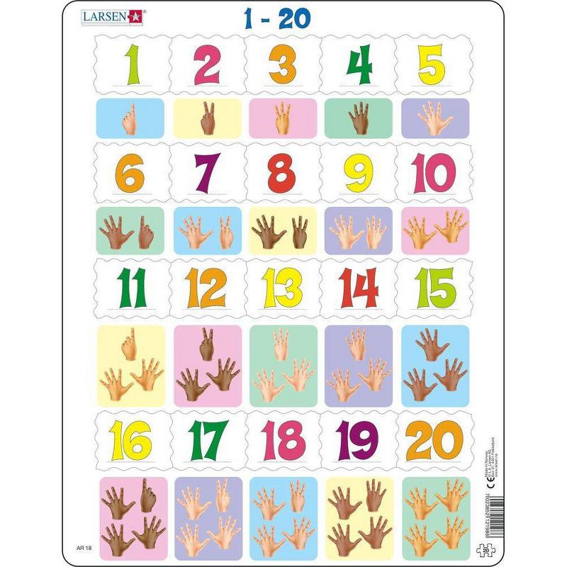 Larsen Puzzles Counting 1-20 Kids Jigsaw Puzzle - 20pc, 1 of 6