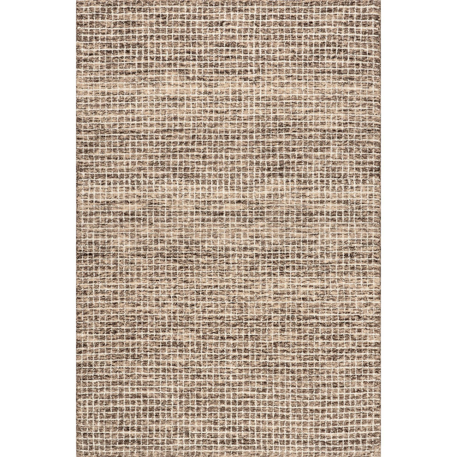 Nuloom Melrose Checked Wool Area Rug, 4' x 6', Brown