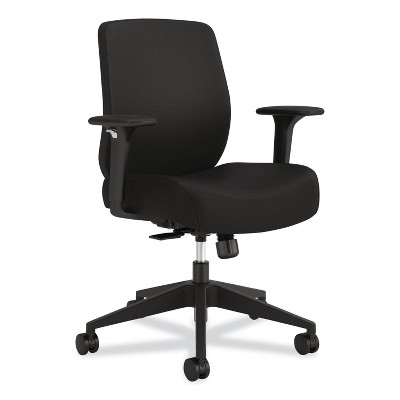 HON Altern Upholstered Low-Back Task Chair, 16.5 to 19.56 Seat Height, Black Seat, Black Back, Black Base