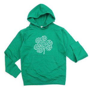 Simply Sage Market Women's Graphic Hoodie Leopard Shamrock - 1 of 3