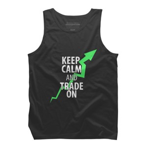 Men's Design By Humans Keep Calm And Trade On By MadderTees Tank Top - 1 of 2