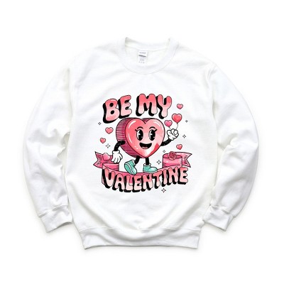 Simply Sage Market Women's Graphic Sweatshirt Be My Valentine Cartoon