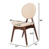 Christopher Knight Home Sarah Mid-Century Modern Wood Upholstered Dining Chair (Set of 2) - 3 of 4