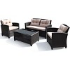 Tangkula 8pcs Outdoor Rattan Sectional Sofa Set w/Cushion Armrest Patio - 2 of 4
