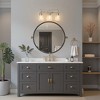 DORESshop 3-Light Vintage American Style Vanity Light with Sand Nickel Finish, Waterdrop Glass Shades, E26 Sockets, Non-Integrated Bulbs - 4 of 4