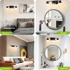 POWLIG 21.65-in 3-Light Black Bathroom Vanity Light with Clear Glass Shades, Bulbs not Included - 4 of 4
