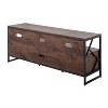NicBex Modern TV Stand Contemporary TV Console with Natural Wood and Black Steel for Living Room - 3 of 4