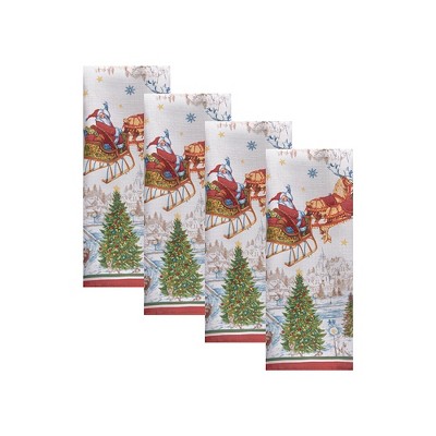 Santa's Snowy Sleighride Napkins, Set of 4 - 17