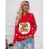 Coolmee Ugly Christmas Sweaters for Women Funny Holiday Sweaters Long Sleeve Crew Neck Knit Pullover Sweaters - 3 of 4