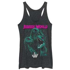 Women's Jurassic World: Fallen Kingdom Raptor Eyes Racerback Tank Top - 1 of 3